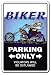 BIKER ~ Sign~ parking signs motorcycle hog bike gift