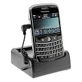3-In-1 USB Hot Sync Cradle Twin Desktop charger with Spare Battery Charger Slot For RIM Blackberry Bold 9000 Smartphone
