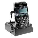 3-In-1 USB Hot Sync Cradle Twin Desktop charger with Spare Battery Charger Slot For RIM Blackberry Bold 9000 Smartphone