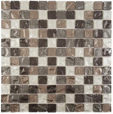 Stadius 11.75" x 11.75" Glass Mosaic Tile in Celestial Gray
