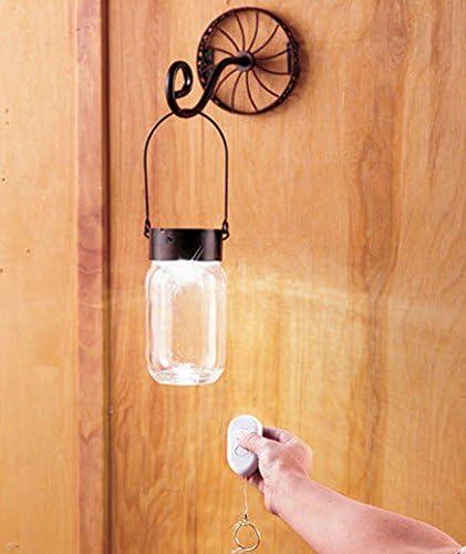 Wall Mount Industrial Mason Jar Wall Sconce with Remote