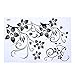 Soledi Removable Vines Flowers Butterfly 130 x 80cm Mural Vinyl Wall Decal, Black