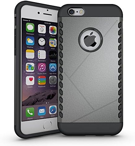 IPhone 6/6s Case, LEMY JOUNERY [Slim Fit] Rugged Hybrid Dual Layer Armor Defender Shockproof Protective Cover Case Impact Resistant Bumper with Cushioned Corner for iphone 6/6s (GRAY)