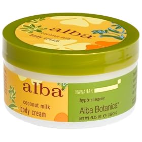 Alba Botanica Coconut Milk Body Cream, 6.5-Ounce Bottle (Pack of 2)