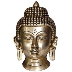 Brass Buddha Head Collectible Figurine