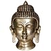 Brass Buddha Head Collectible Figurine 3.25 x 5.5 inches (bda020)