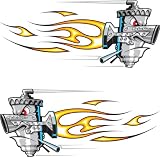 TLD Mini Carburator Sticker Set 4" 18561712