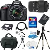 Nikon D5100 16.2MP CMOS Digital SLR Camera with 18-55mm f/3.5-5.6 AF-S DX V ....