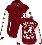 Alabama Crimson Tide Youth Commemorative Wool and Pleather Varsity Jacket