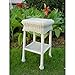 International Caravan Furniture Piece Small Pvc Resin Side Table, White