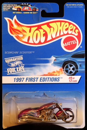 Hot Wheels 1997 First Editions - 1:64 Die-Cast Scorchin' Scooter (#9 of 12 cars) - Collector #519