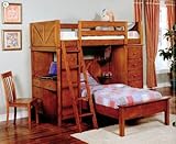 Oak Workstation Bunk Bed by Coaster Furniture