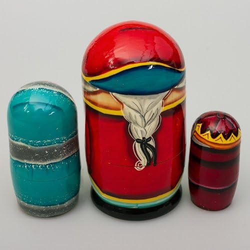 Matryoshka 3pcs Nutcracker New Beautiful Wooden Russian Nesting Dolls Gift Matreshka Handmade Hand-painted Babushka Doll