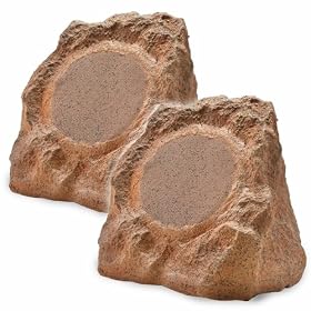 OSD Audio WR800 High Definition Wireless Outdoor 2.4GHz Rock Speaker Pair (Brown)