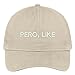 Trendy Apparel Shop Pero, Like Embroidered Low Profile Adjustable Cap Dad Hat - Stone