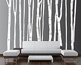 Innovative Stencils 1109 108 white Large Wall Birch Tree Decal Forest Kids Vinyl Removable Sticker ,