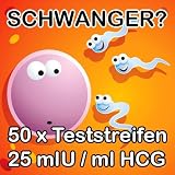 50 Schwangerschaftstest Schwangerschaftsfr�htest 10 mIU/ml hohe Sicherheitvon "ONE STEP"