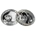 Double Wedding Rings 2-Opening Photo Frame - Pewter (3x3")