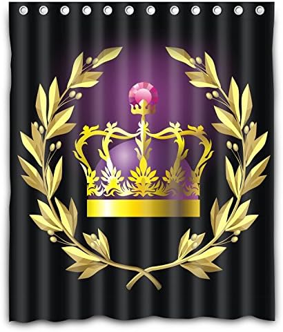 HUARDA Laurel Wreath And Crown Polyester Fabric Bathroom Shower Curtain