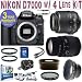 REFURBISHED NIKON D7000 w/ NIKON 18-55 VR LENS + SIGMA 70-300 DG MOTOR LENS + 2X LENS + .45X SUPER WIDE ANGLE LENS + 16 GIG MEMORY CARD + 3 YEAR CELLTIME WARRANTY