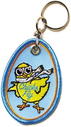 Chicks Fly Embroidered Keytag