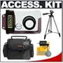 DiCAPac WP-410 Waterproof / Underwater Case with Deluxe Padded Carrying Case + Tripod for Canon, Nikon, Sony, Kodak, Olympus, Pentax and Fuji Compact Digital Cameras