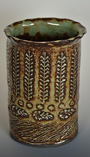 Stoneware Pottery mini Vase / Spoon Holder / Brush Holder/ pen-pencil holder