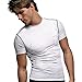 Coovy Athlete Men's Sports Compression Base Layer Short Sleeve Top, Style B02