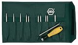 Wiha 26985 System 4 ESD Safe Drive-Loc Slotted 1.5-4.0 and Phillips 000-1 and Torx T1-T15, Interchangeable 12-Piece Set