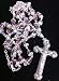 Italian Hand Made Amethyst Glass Catholic Rosary 22in