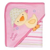 Just One Year Hooded Splish-Splash Towel - Pink