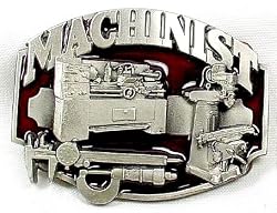Machinist (Occupation) Enamel Pewter Buckle