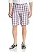 IZOD Men's Yarn-Dye Poplin Plaid Flat Front Madras Short