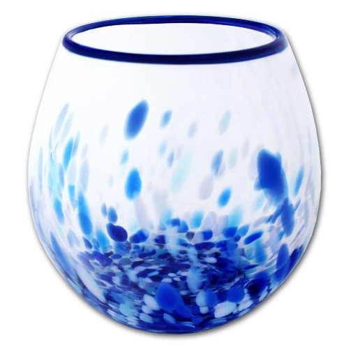 Nature Luminous Ocean Aquarium Glass Fish & Betta Bowl - 1 Gallon Hand Blown - Free Shipping