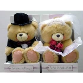 Forever Friends Bear Wedding Bride Groom Set