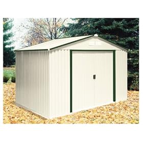 DuraMax Model 50211 10x8 Colossus Metal Shed, green trim
