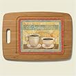 Large Cutting Board ~ Fresh Brew~ made of bamboo with poly surface ~ code 053