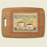 Large Cutting Board ~ Fresh Brew~ made of bamboo with poly surface ~ code 053