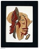 Wood wall panel, 'Mama Africa'