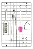 Kitchen Craft Wall Mounted Chrome Plated Grid with Wood Ends & six hooks