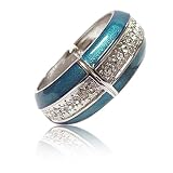 Aqua Crystal Metal Hinge Bracelet Fashion Jewelry