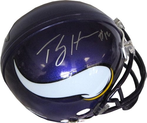 Percy Harvin Autographed/Hand Signed Minnesota Vikings Mini Helmet