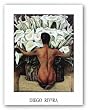 Nude With Calla Lilies by Diego Rivera 28.25"x22.125" Art Print Poster