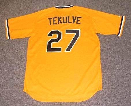 KENT TEKULVE Pittsburgh Pirates 1979 Majestic Cooperstown Throwback Away Baseball Jersey, 2XL