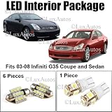 Infiniti G35 White Interior LED Package (7 Pieces)
