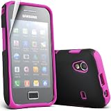 KC-Electronics Samsung S5830 Galaxy Ace Hot Pink Hybrid Silicone Case + LCD Screen Protector Guard