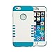 iPhone 6 Plus Case, oneCase™ Hybrid High Impact Heavy Duty Dual Layer Hard PC Outer Shell with Soft Rubber Inner Armor Defender Case Cover for Apple iPhone 6 Plus 5.5 inch Screen with Screen Protector & Stylus (3 Piece-Light Blue/White)