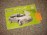 1991 Isuzu Stylus Owners Manual