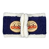 アスナロ（スキー小物） ネックウォーマー ベビー アンパンマン ボア あったか スナップ付1-5才 ネイビー