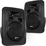 Produkt-Bild: Paar 20cm (8") DJ PA Aktiv Boxen Lautsprecher 400W Outdoor Flansch